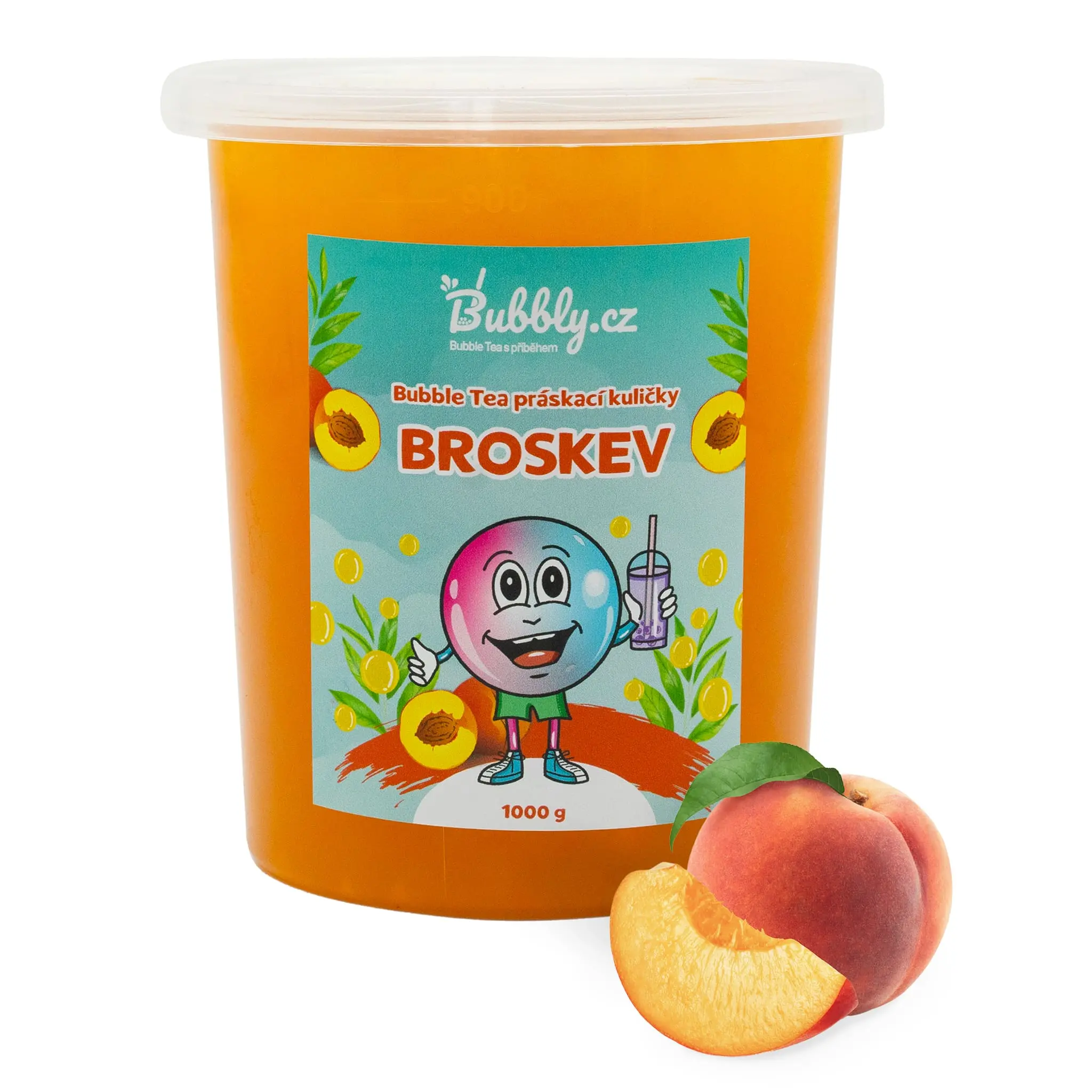 Bubble Tea práskací kuličky – broskev, 1000g
