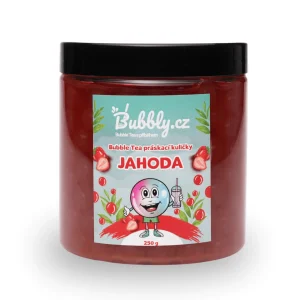 Bubble Tea práskací kuličky – jahoda, 250g