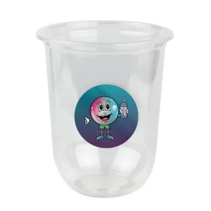 Bubble Tea plastový kelímek s Bubblym 500ml - 9,5cm, 1ks