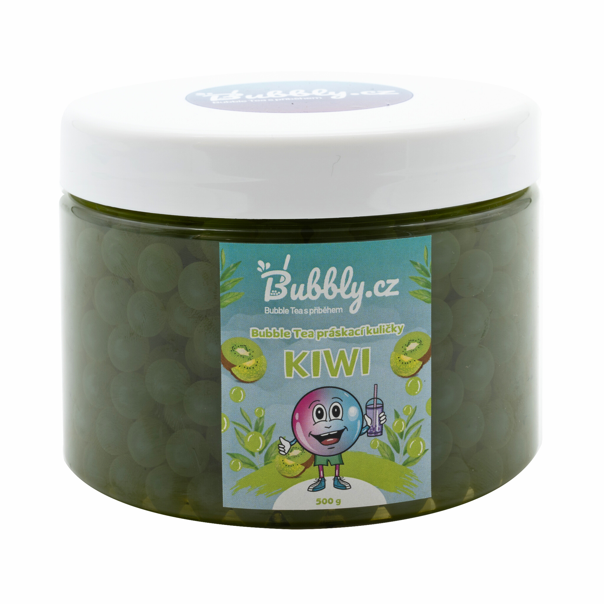 Bubble Tea práskací kuličky - kiwi, 500g