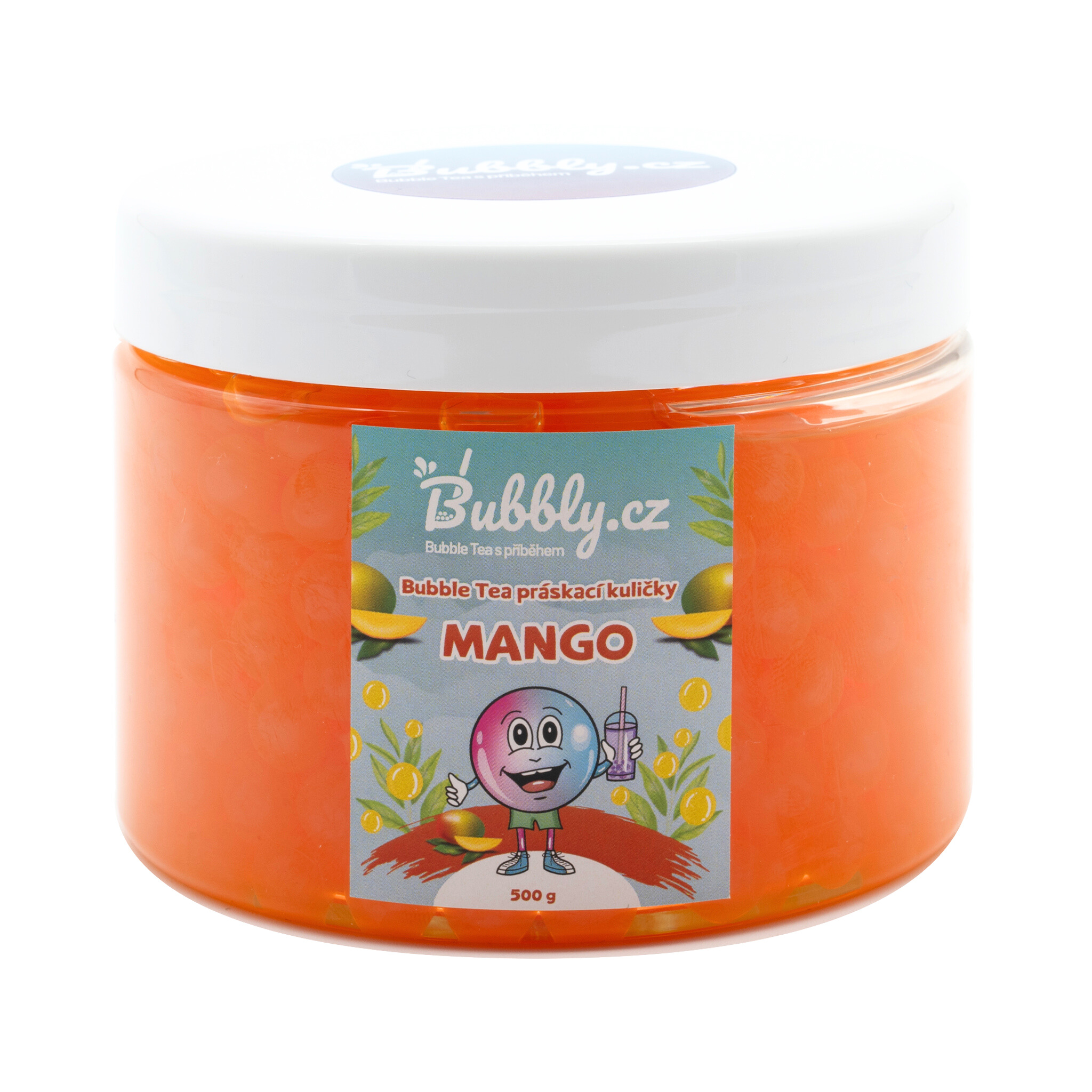 Bubble Tea práskací kuličky – mango, 500g
