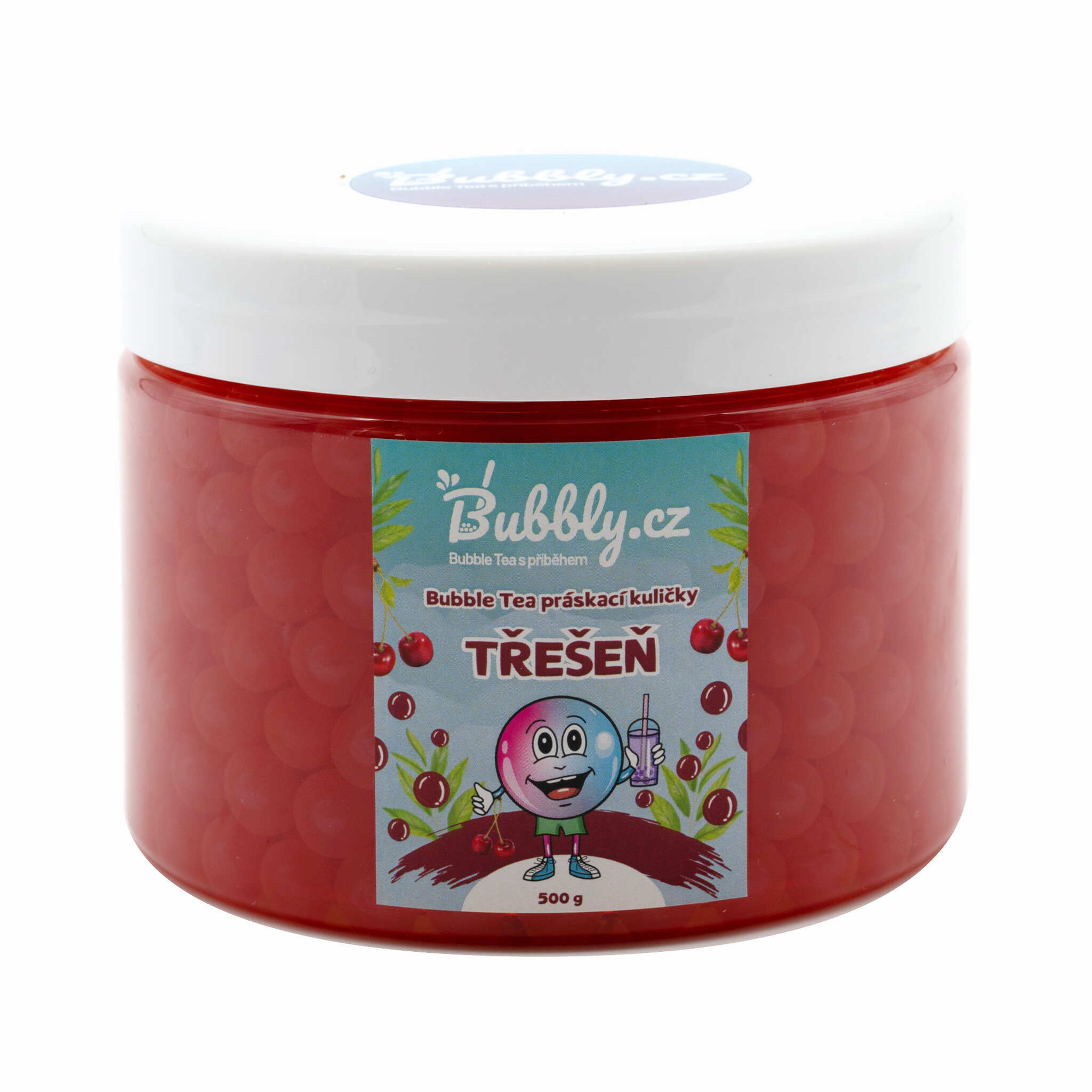 Bubble Tea práskací kuličky – třešeň, 500g